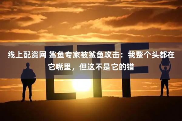 线上配资网 鲨鱼专家被鲨鱼攻击：我整个头都在它嘴里，但这不是它的错